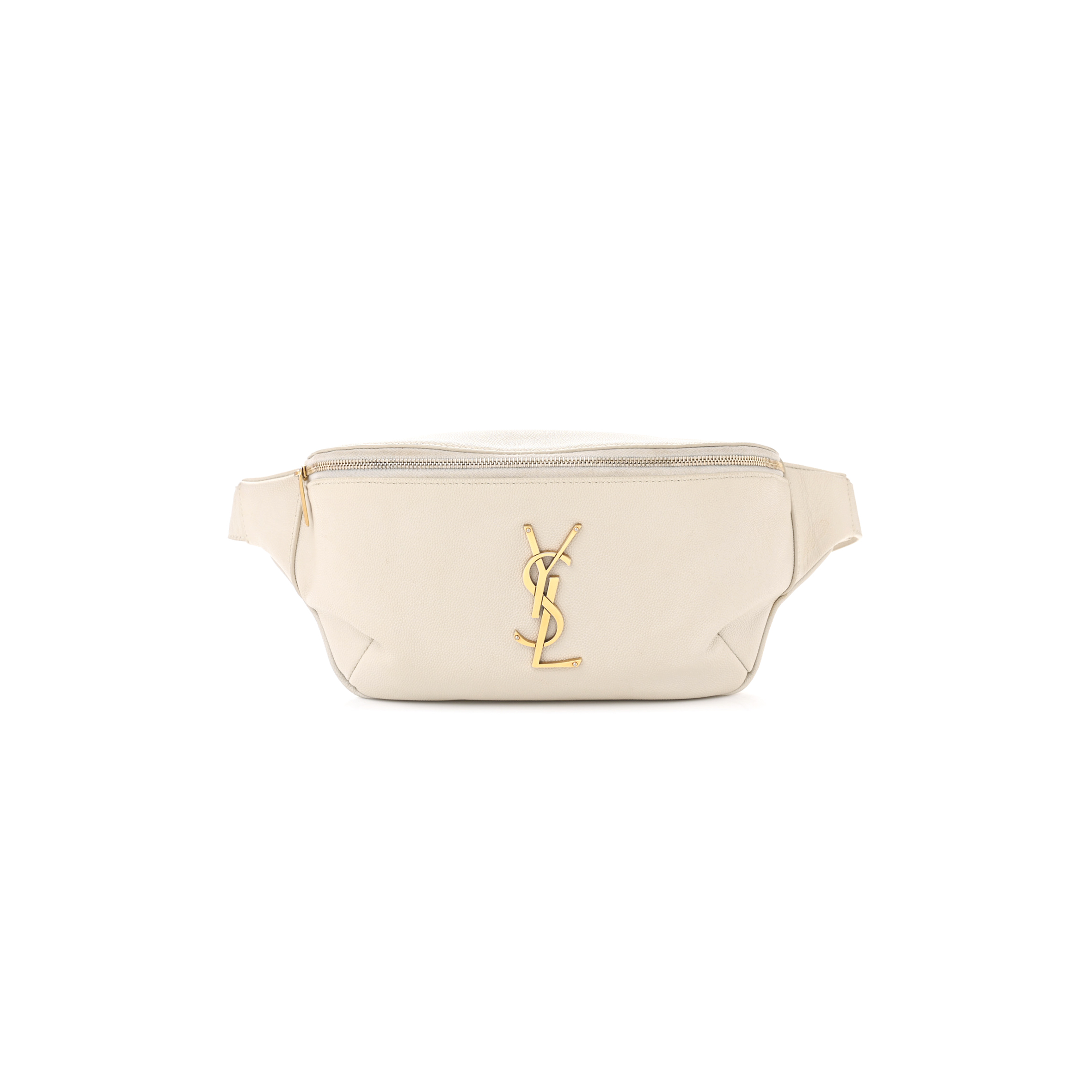 YSL CASSANDRE CLASSIC BELT BAG IN GRAIN DE POUDRE EMBOSSED LEATHER 589959DME0W9207 (25*14*3.5cm)